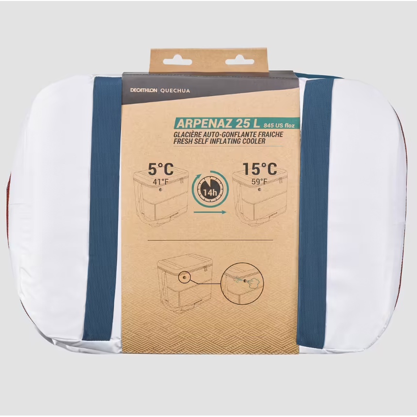QUECHUA Tas Pendingin 25L Compact Fresh Camping Hiking Fleksibel
