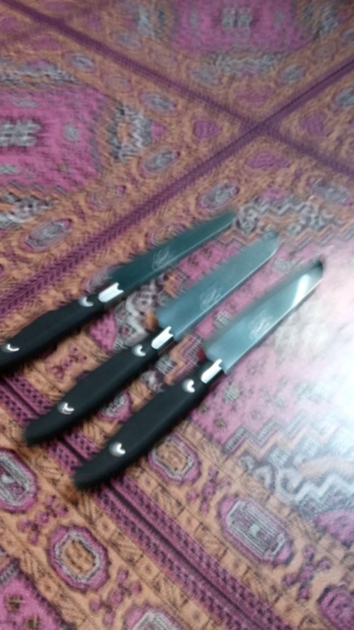 Pisau Dapur Stainless Tajam Knife Buah Sayur Daging Murah Ringan Polos Runcing