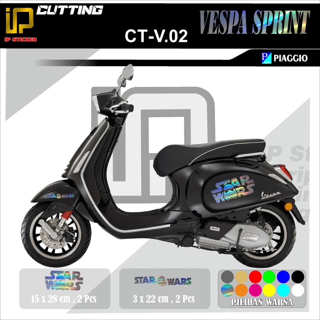VESPA SPRINT sticker cutting VESPA SPRINT motor PIAGGIO motor sticker variasi Racing.CT-V.02(cod)