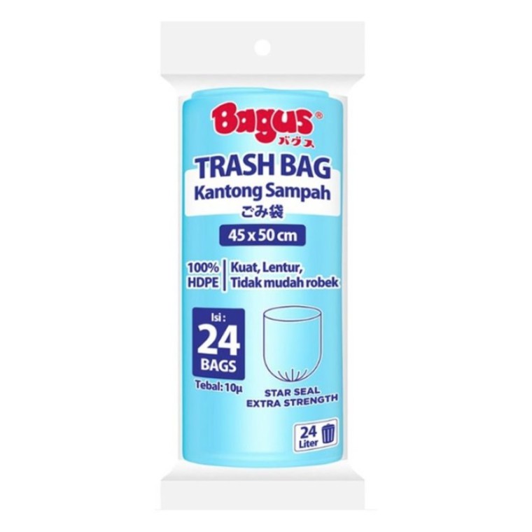 BAGUS Trash Bag (Kantong Sampah Roll) 45x50cm