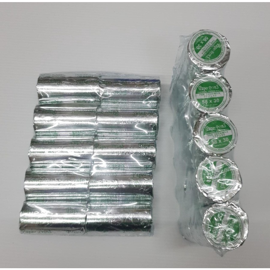 

THERMAL PAPER PRINS 58 x 30 (10 roll) | KERTAS THERMAL | KERTAS KASIR