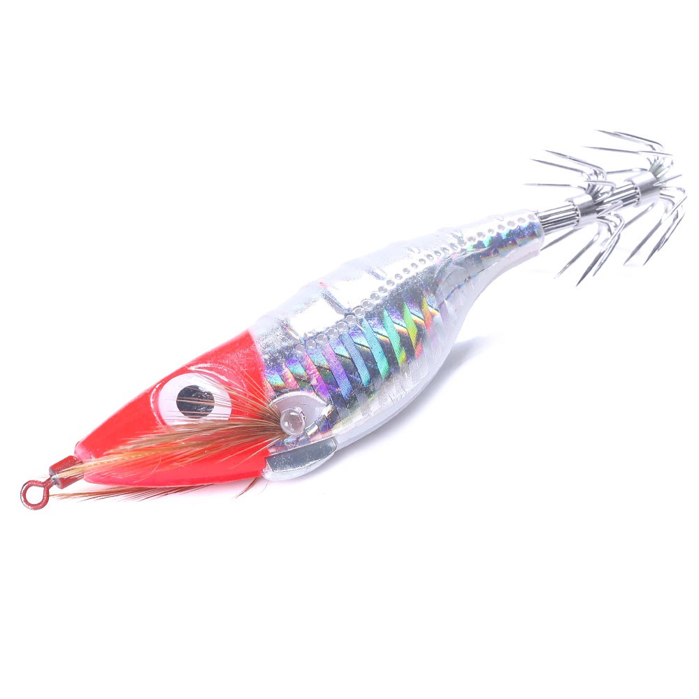 Hengjia 1pc Umpan Pancing Tiruan Bentuk Cumi-Cumi Bermata Besar 3D Eyes Shrimp Bait 9g / 10cm Floating Fishing Lure Squid Jig Hooks