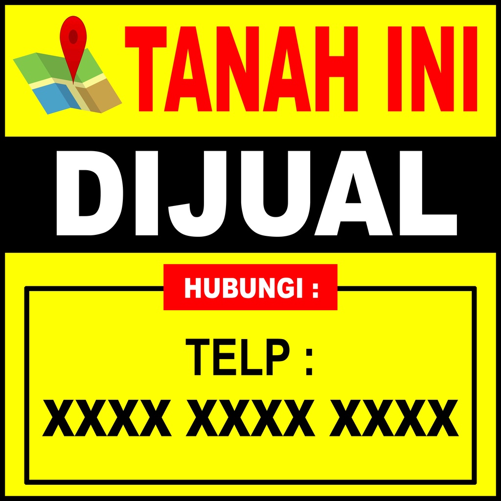 Banner Tanah Dijual / Disewakan / Dikontrakan