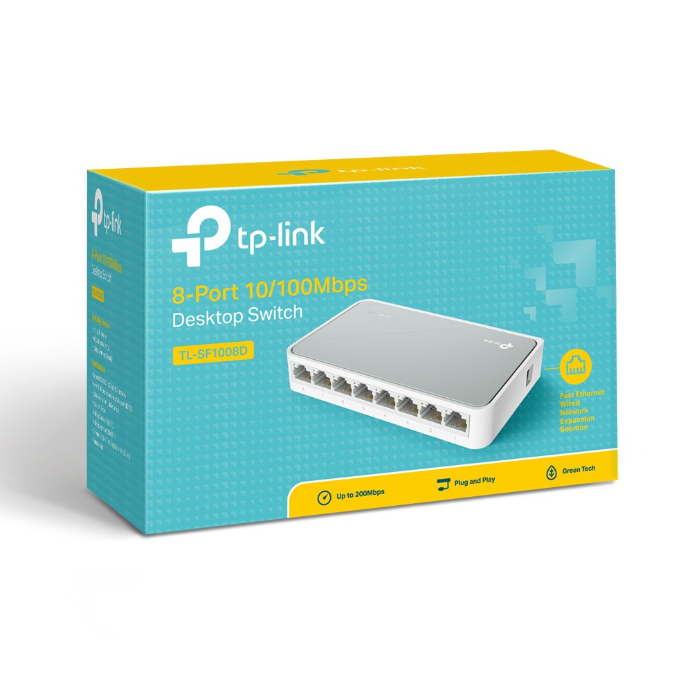 TP-LINK TL-SF1008D 8-Port 10/100Mbps Desktop Switch TPLINK SF1008D 1008D 1008 D