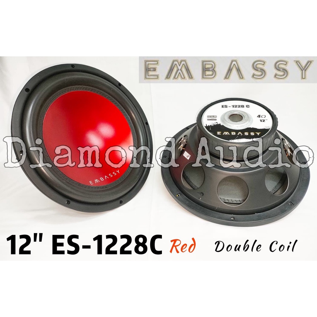 Subwoofer Embassy Es1228 C W Double Coil 850Watt 12 Inch Embasy Sub Es 1228 ( BISA COD )
