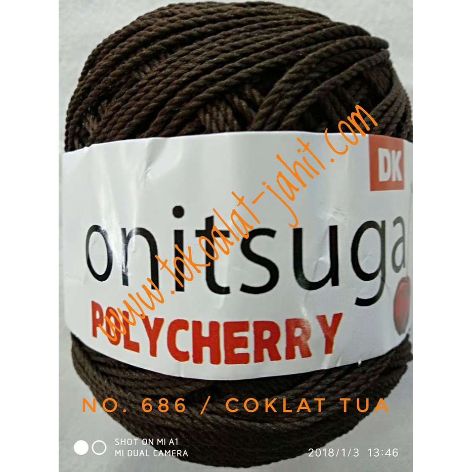 Benang Rajut Polycherry No 686 Coklat Tua