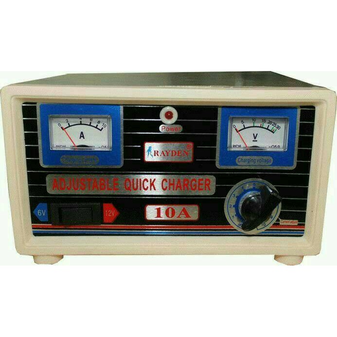 charger aki mobil, cas aki otomatis 6-12v/ 10A RAYDEN