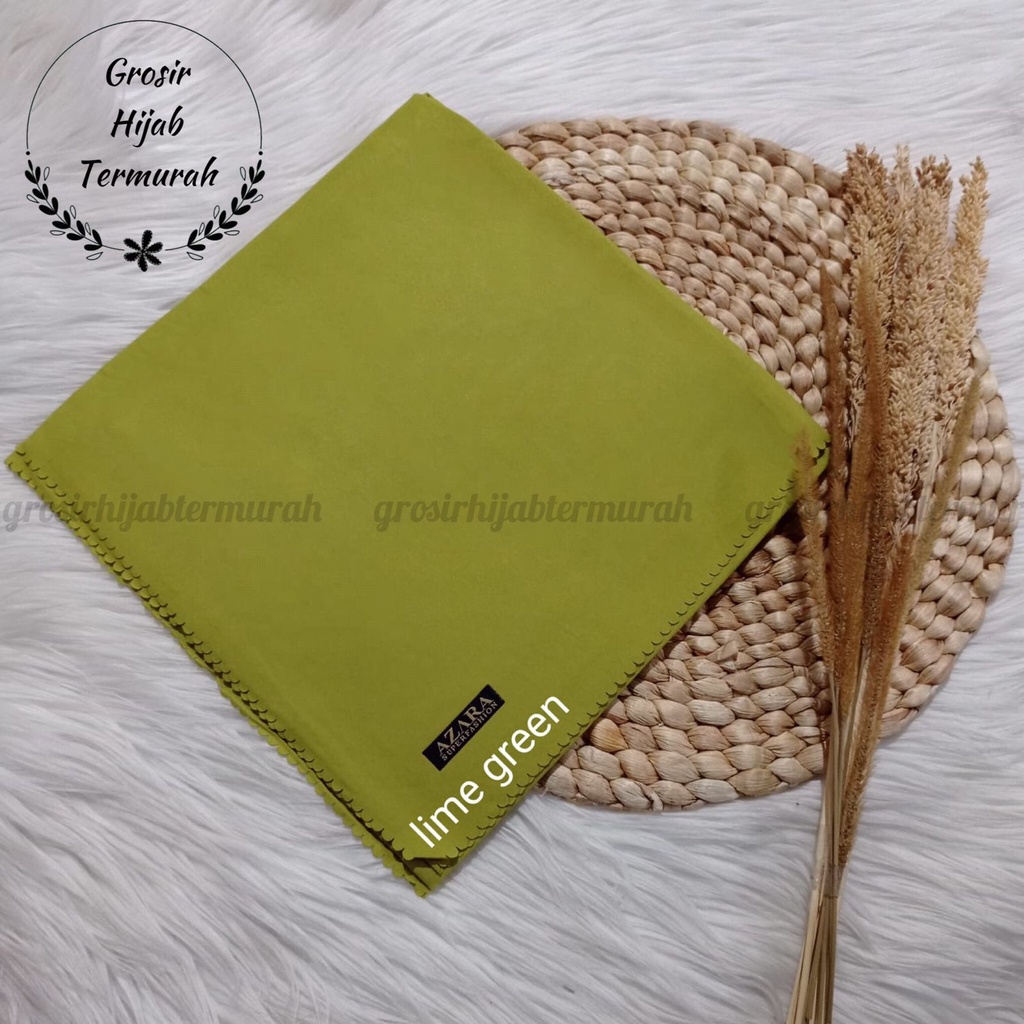Hijab segiempat Oskara laser cut /Oscara /Japan / Jilbab voal miracle plain lasercut azara-Lime green