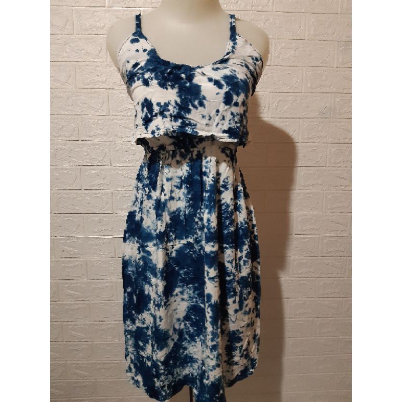 DASTER KEPIR PENDEK TIE DYE DASTER TALI SATU