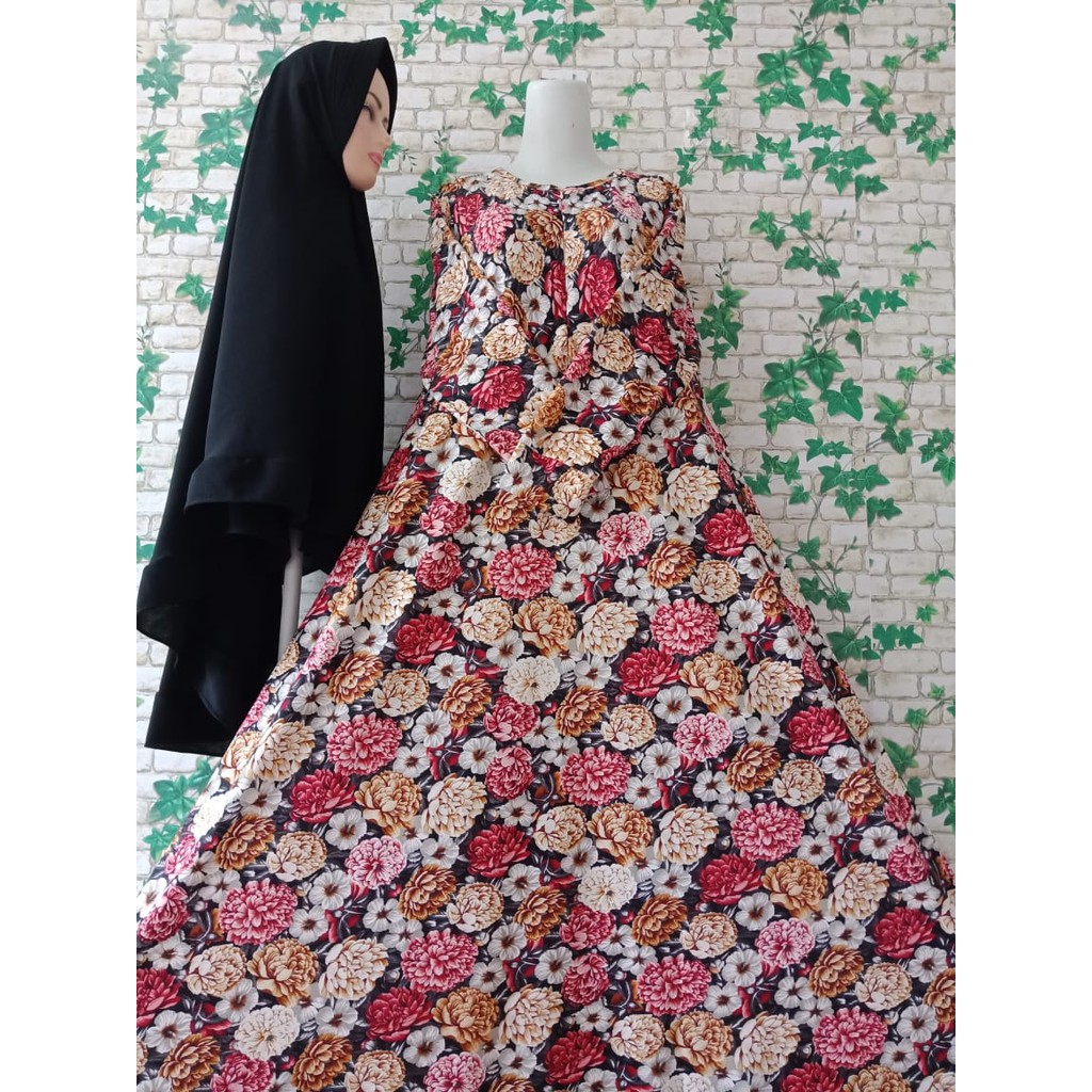 REALPICT GAMIS MISBI MOTIF 381 SIZE JUMBO SYARI HIJAB BUSUI FASHION WANITA SET KHIMAR BUBBLEPOP