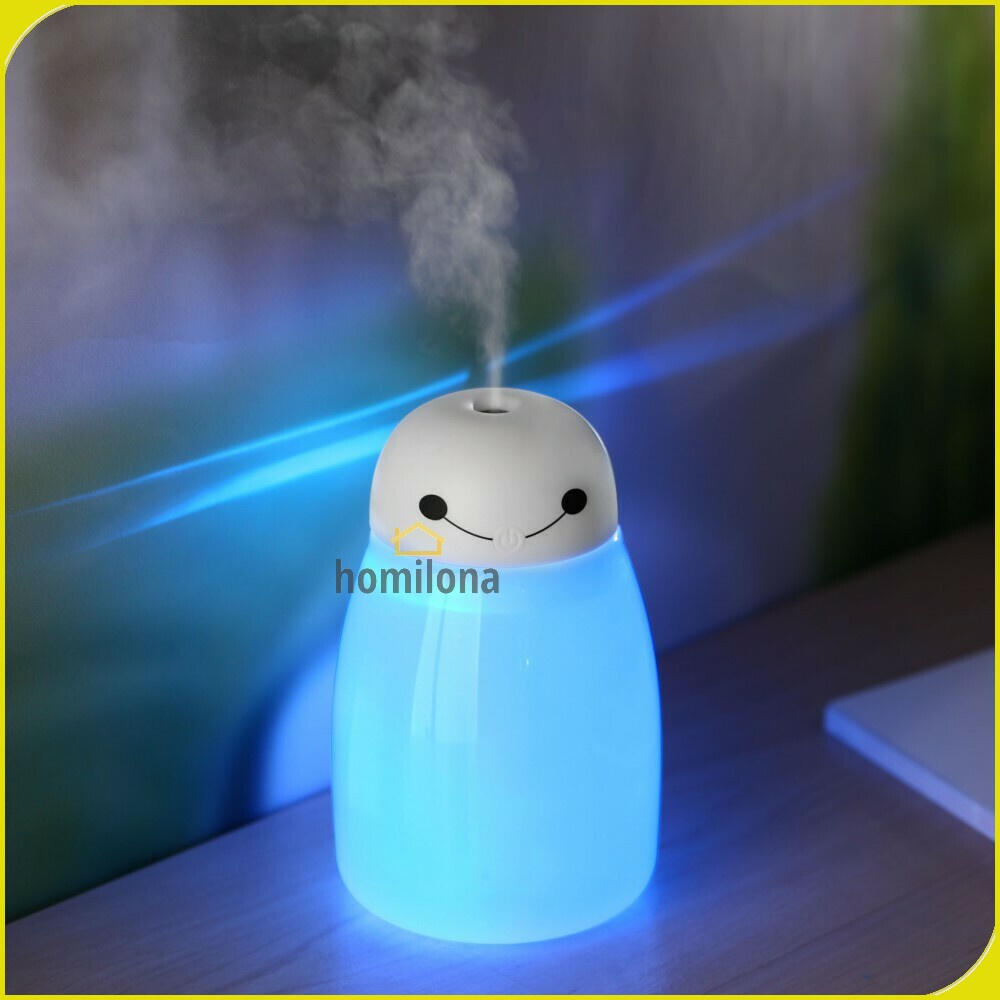 Baymax Mini Humidifier Diffuser Aromaterapi LED RGB Night Light 400ml - Taffware HUMI H803 Blue - Aromatherapy Essential Oil Burner