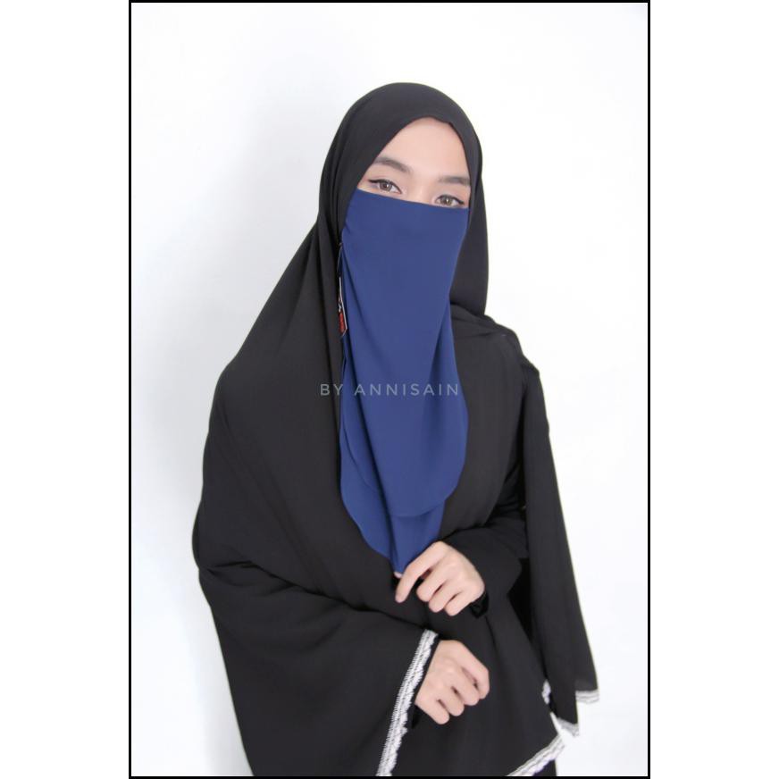 Anisacollectionshop Cadar Husna Purdah 2 Layer Polos