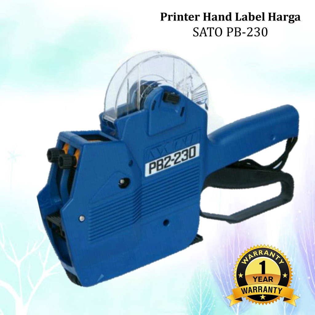 Sato PB230 Abjad Angka Printer Hand Label Harga PB-230 Price Gun Mesin Banderol Labeller Tembakan Harga