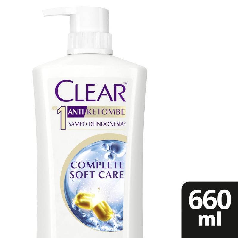 Clear Shampoo Anti Ketombe Complete Soft Care 660ml