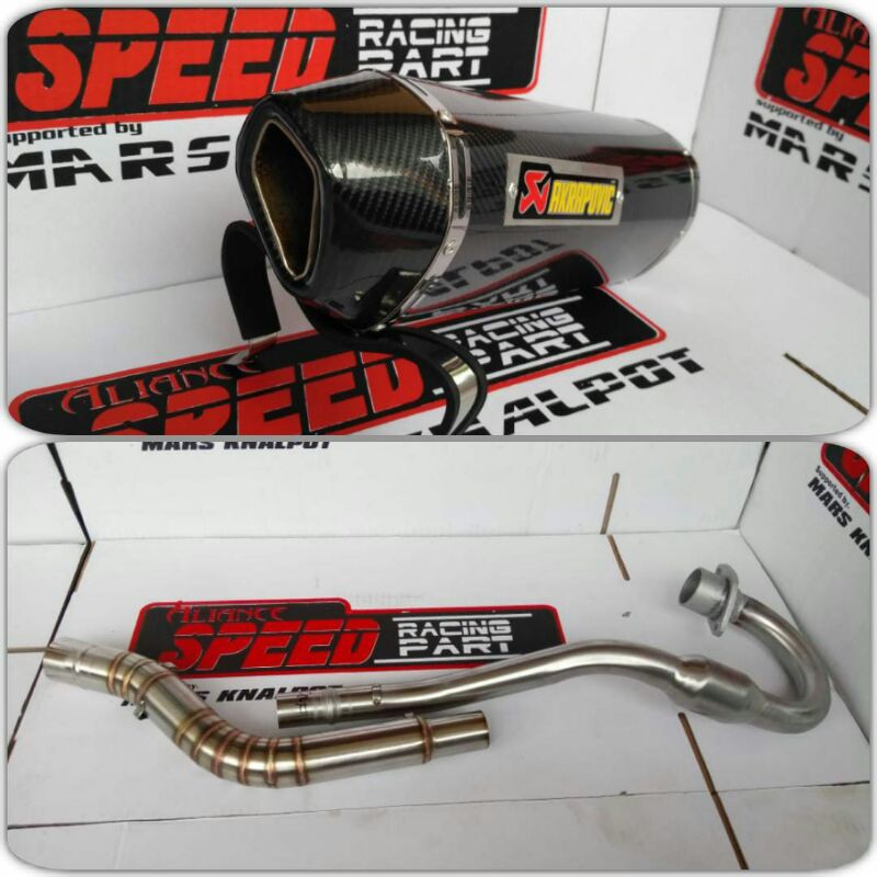 Knalpot Racing KLX CRF Dtracker WR155 Akrapovic Layang bass adem