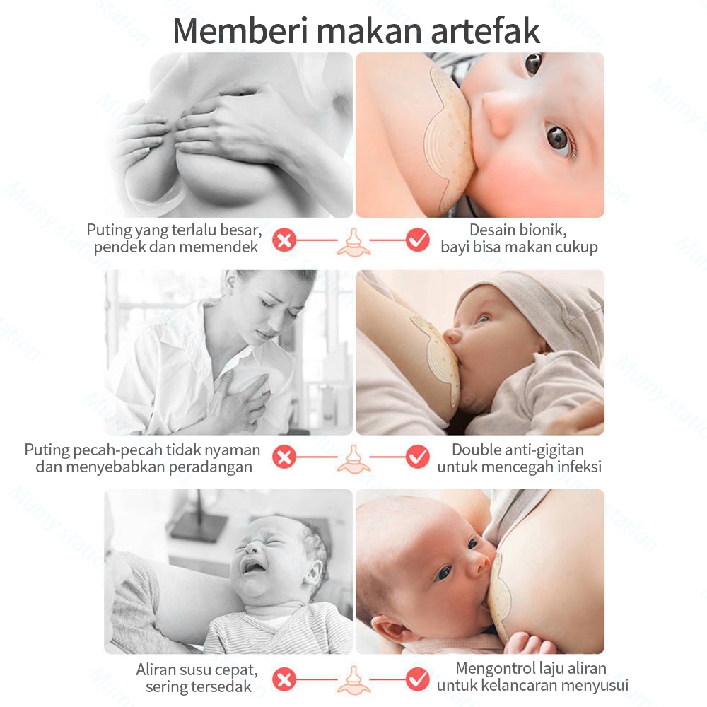 Mumystation Penyambung puting / nipple shield/ nipple protektor /pelindung puting payudara asi