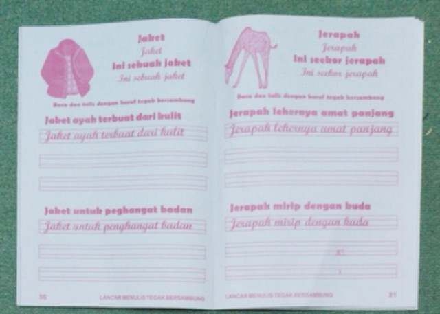 Buku belajar menulis tegak bersambung