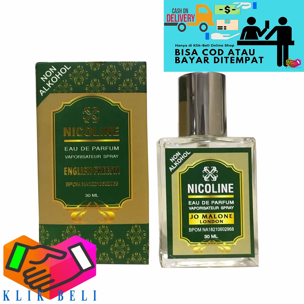 Nicoline Parfum Jo-Malone London / English Freesia Eau De Perfume Pria Wanita Unisex Vaporisateur Spray Alcohol / Non-Alkohol