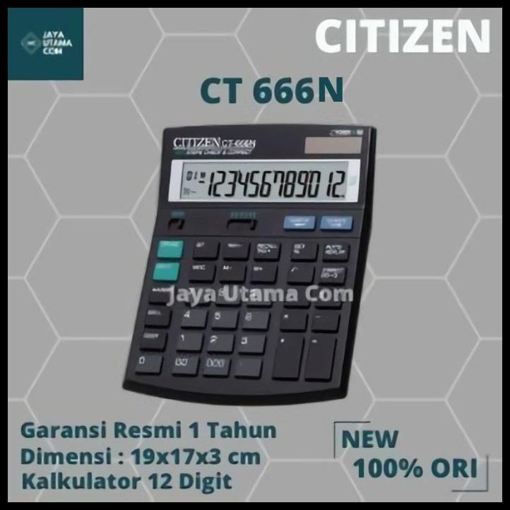 

Kalkulator Citizen Ct-666-12 Digit