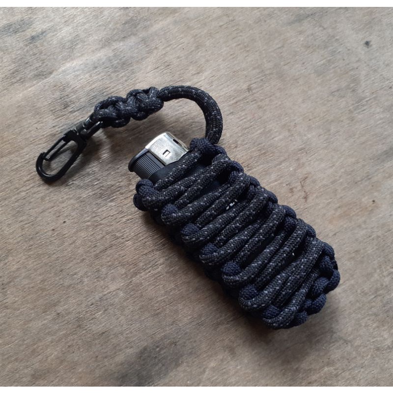 Wadah korek Prusik Paracord Case Pouch Lighter korek gas Cricket bara tokai m2000 korek magnet roda putar