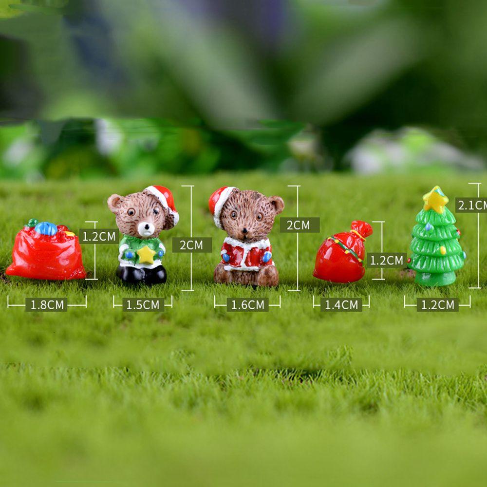 Agustina Dekorasi Natal Lucu Mini Resin Xmas Tree Little Bear Ornament