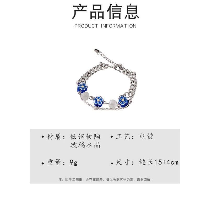 Baru Kristal string manik-manik Bunga Gelang gadis in niche desain lucu XIAOXIANGFENG gelang all-mat