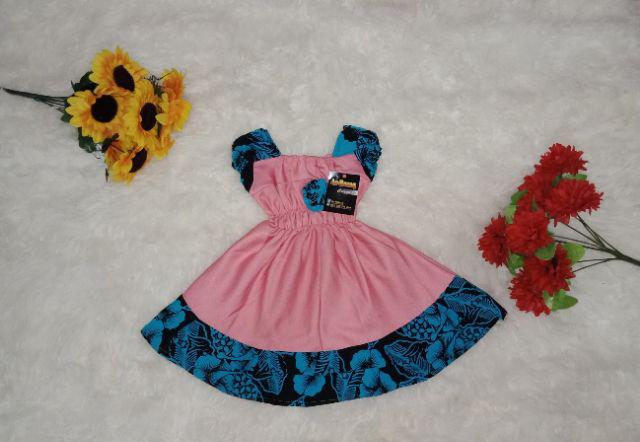 Daster Batik Rayon Anak Lengan Renda Pendek,baju Harian Anak Grosir Murah