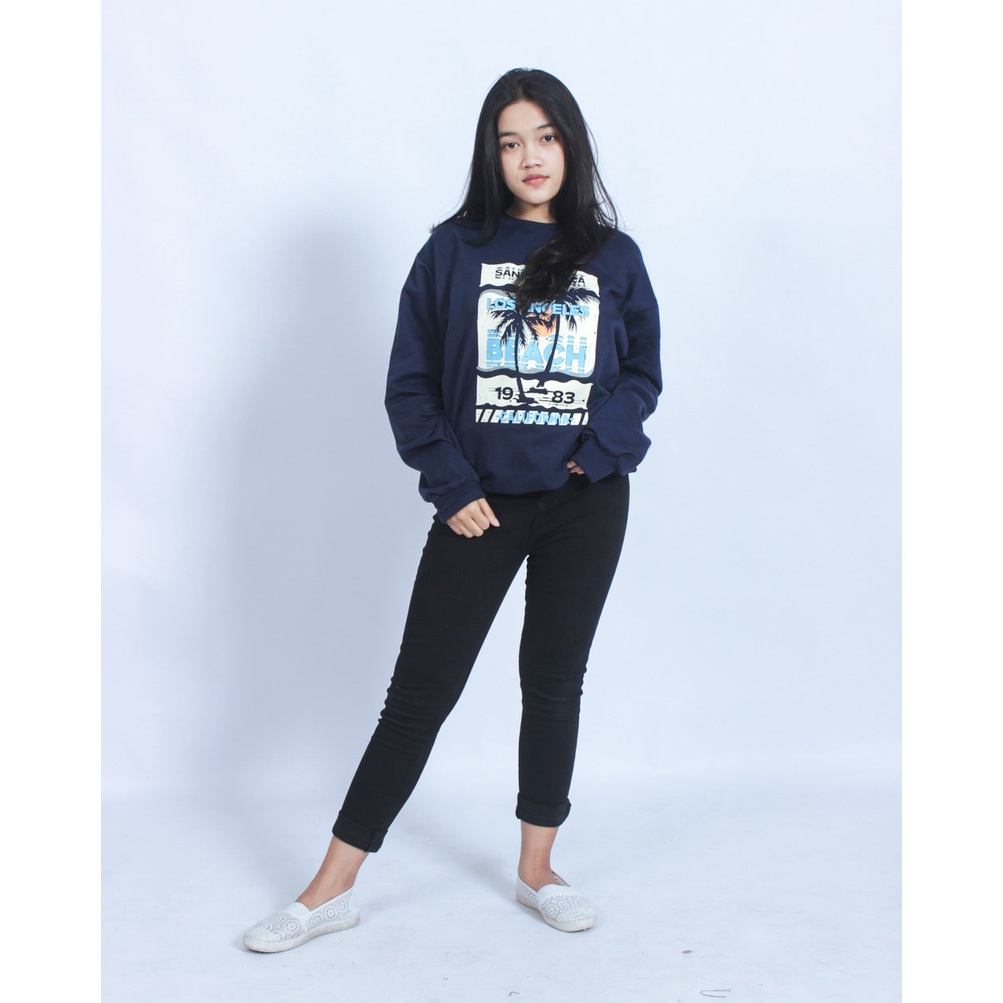 Baju atasan wanita terbaru Sweater Oversize Wanita Baju Wanita Santa Monica Sunset LA