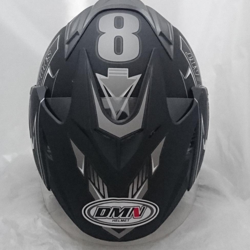 Helm Motor SNI DMN 2 visor Sport Black doff abu K40W