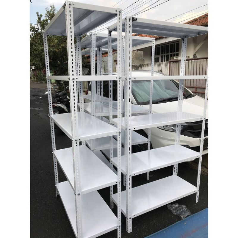 Rak besi uk 40x100x200 untuk toko, laundry,kantor dan minimarket 5 susun