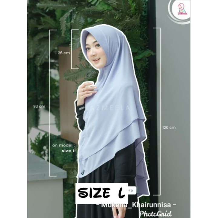 AZMEELA HAURA KHIMAR INSTANT 2 LAYER CERUTTY BABY DOL