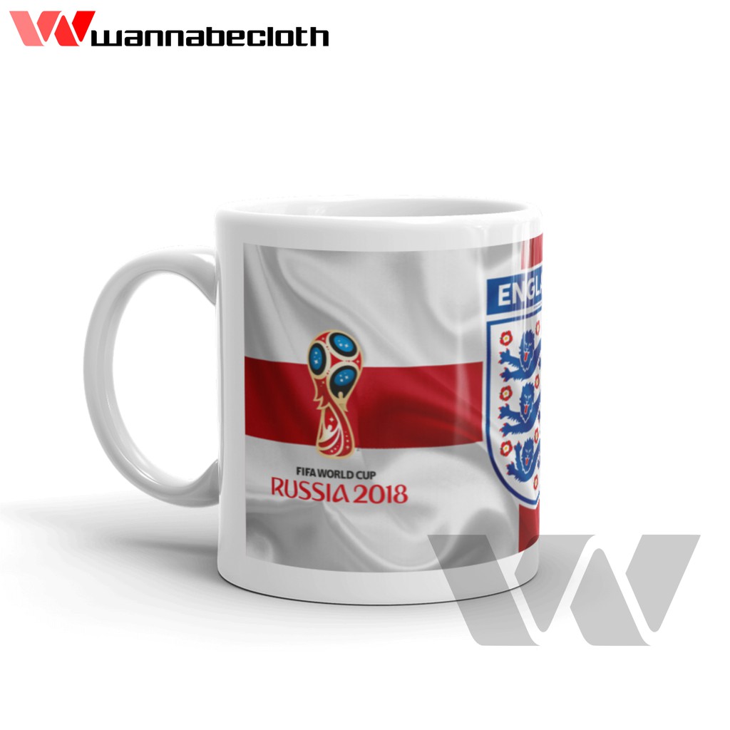 Gelas Mug Keramik Souvenir Piala Dunia World Cup 2018 England Flag