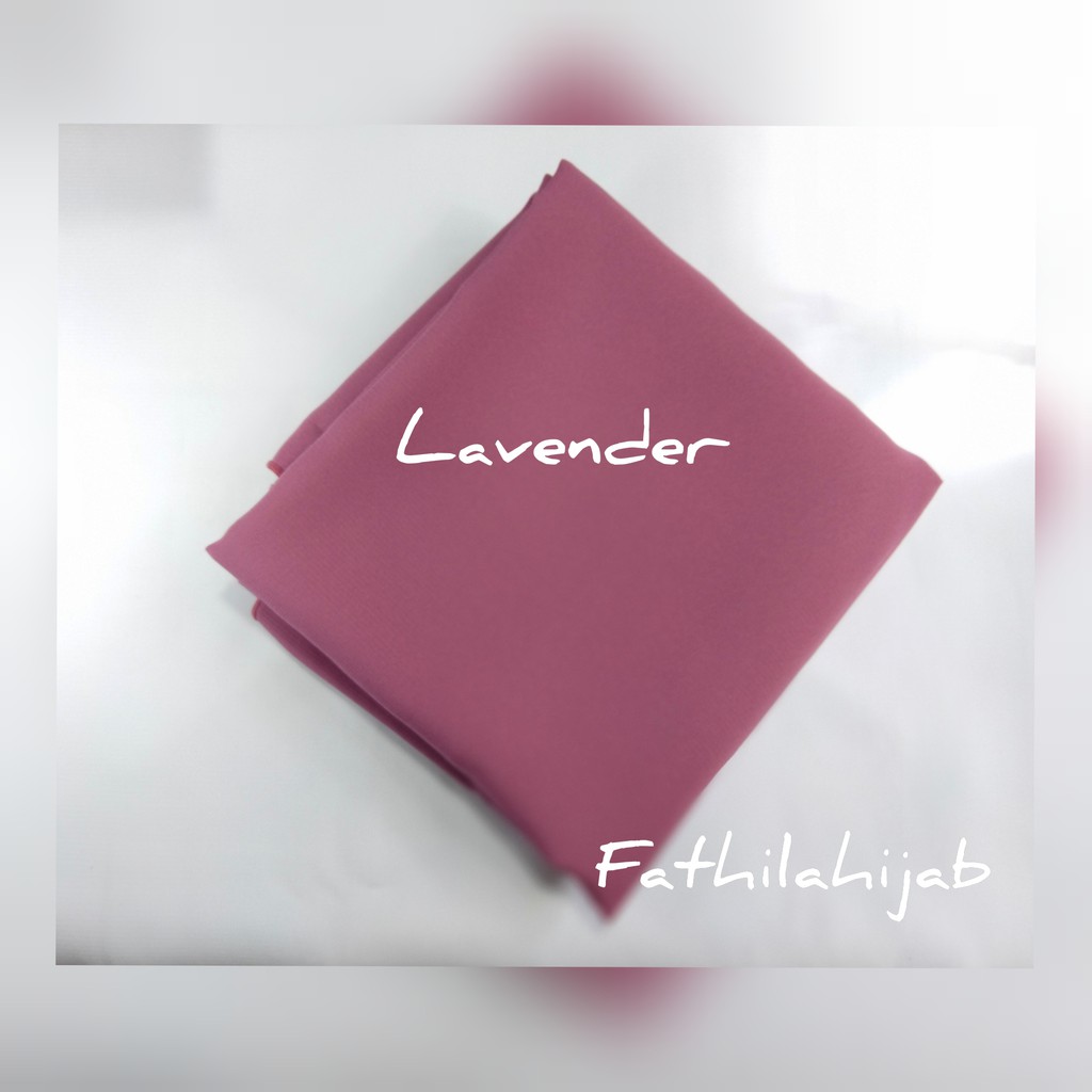 SEGI EMPAT BAHAN WOLFIS GRADE A 58 PREMIUM  IMPORT SYARI / JILBAB SYARI PESTA / JILBAB SERAGAM-LAVENDER ON MODEL