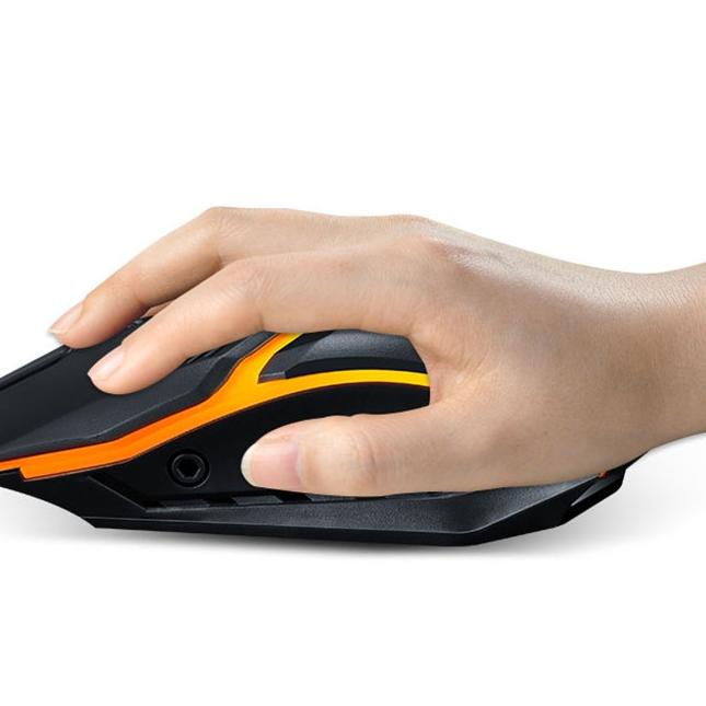 ☟ Jovitech Mouse Gaming Wired Black Mouse Game RGB Colorful 7 LED light Mouse kabel- MG05 ➸