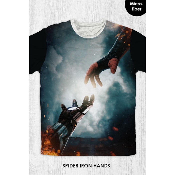 Baju Kaos Anak & Dewasa Marvel Spiderman - Ironman Hand