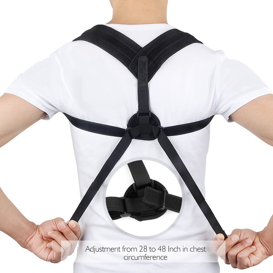 Tali Korektor Postur Punggung Body Harness Support Belt 90-110cm - 10223 - Black