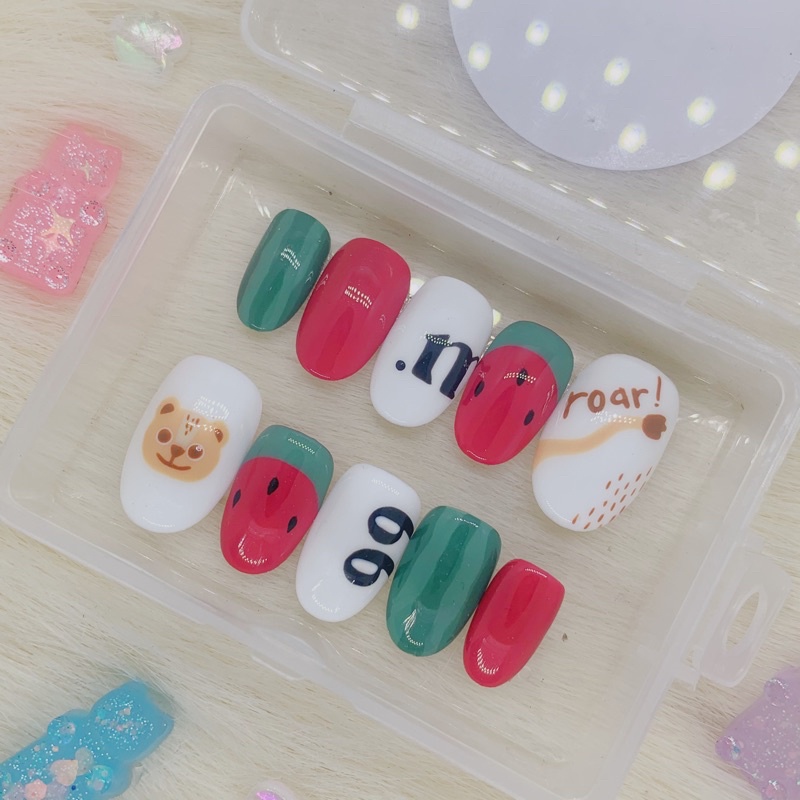 Mark NCT custom press on fake nails kuku palsu nailart gel