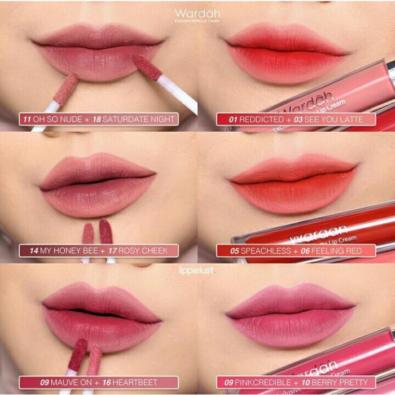 Ombre Wardah Exclusive Lip Cream Ombre Lips/Paket 2 warna Ombre lipcream wardah