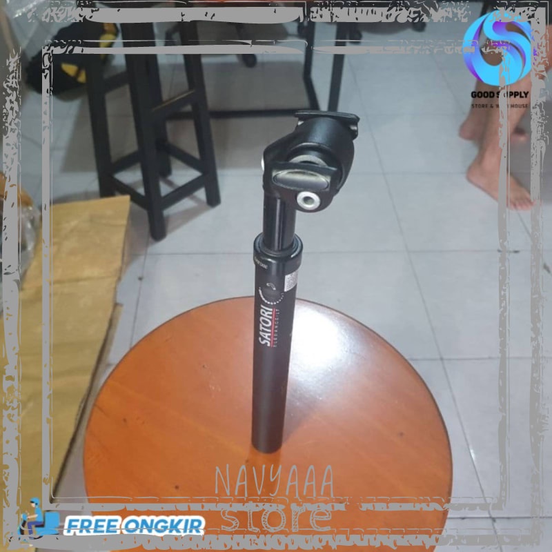 SEATPOST SEPEDA SATORI Elegance Adjustable 27.2 300 mm ALLOY BLACK