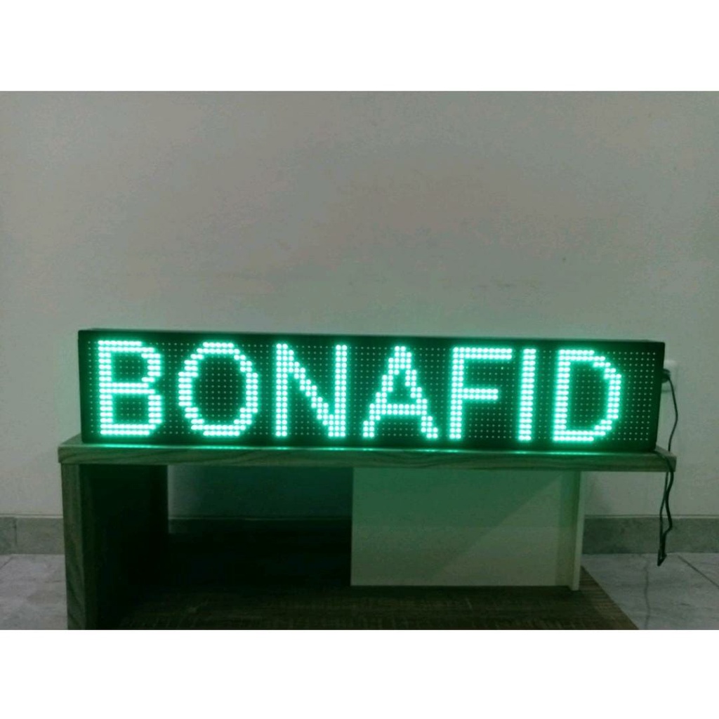 LED Running Text OUTDOOR, MERAH 100 cm x 20 cm + WIFI 100cm x 20cm