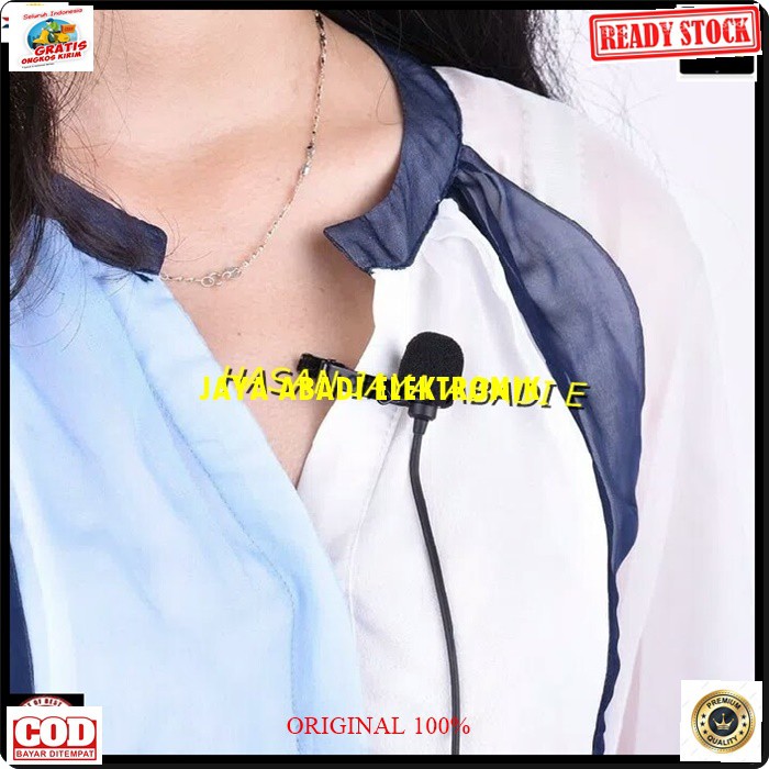 G156 ORIGINAL mic jepit 3.5mm stereo mik klip microphone clip mikrophone kerah baju kabel BISA UNTUK SEGALA JENIS cable audio sound sistem vocal vokal youtube komputer universal karaoke smule hp handphone youtuber G156  PANJANG 120-150 CM  BISA UNTUK SEGA
