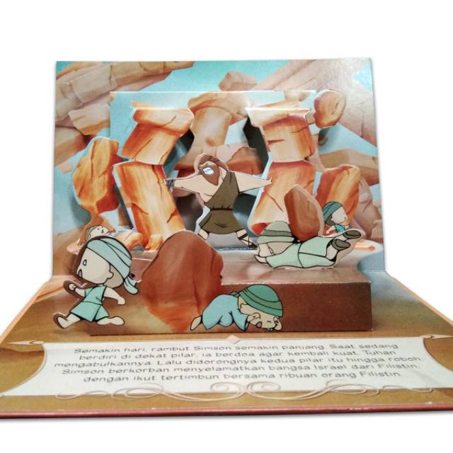 Buku Pop-up Anak // Simson // Buku Cerita Anak // Cerita Alkitab
