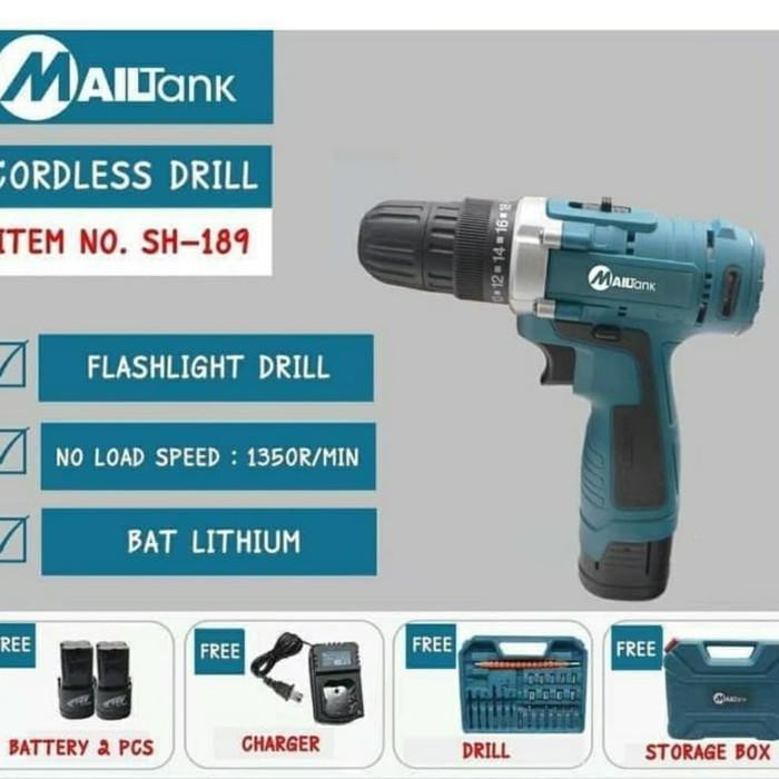 Mesin Bor Baterai / Cordless 18V SH189 Mailtank tools