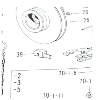 Head Hinge 141256001 Engsel Mesin Jahit Lubang Kancing Brother B814