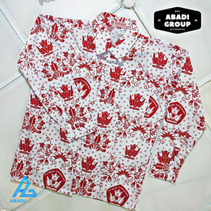 Batik sekolah sd tut wury handayani lengan panjang cewe cowo