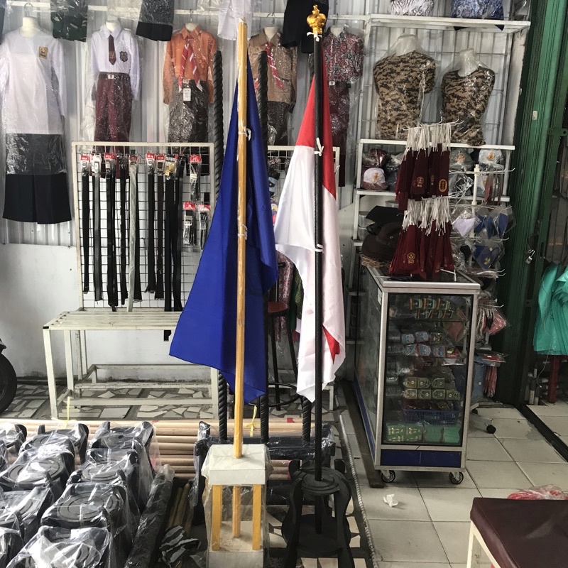 Tiang Bendera Ruangan Model 1 Lobang