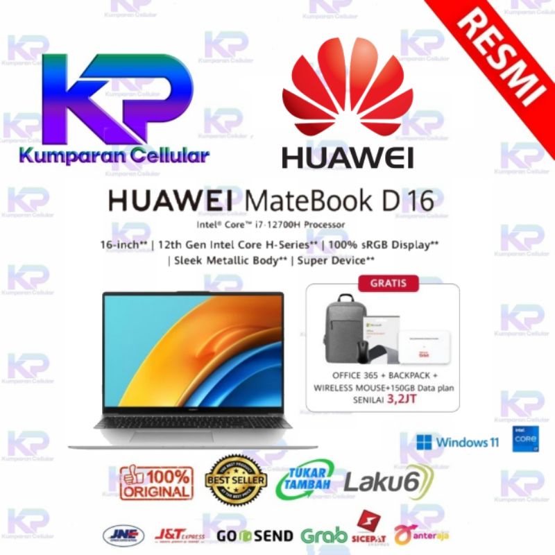 HUAWEI MATEBOOK D16 16GB 1TB GARANSI RESMI