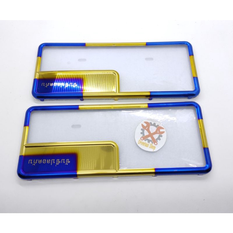 1 PASANG TEMPAT PLAT NOMOR MOTOR/BINGKAI PLAT NOMOR TWOTONE MIKA PLAT BINGKAI TWO-TONE(2PCS)