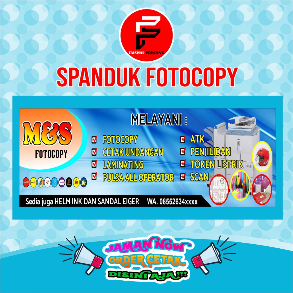 Jual Spanduk Banner Backdrop Usaha Toko Fotocopy Ukuran X Meter Indonesia Shopee Indonesia