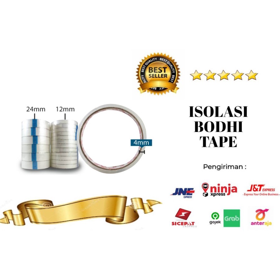 Isolasi Bening Kecil Lakban 1&quot; (24mm x 35 yard)/ Selotip BODHI TAPE